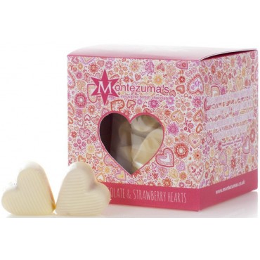 Montezumas Valentine White Chocolate Strawberry Hearts 150g